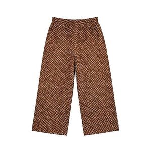 Hurley Brown and White Patterned Elastic Waist Pants